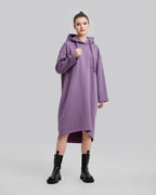 Plain Hoodie Dress - Purple, M image