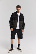 The Cargo Denim Jacket - Black &amp; Army Green, S image