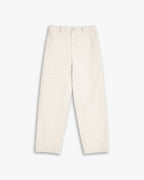 All-Cotton Ankle-Length Pants - White, M image