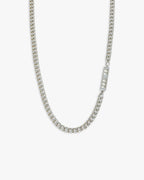 Silver Bold Curb Chain with Plate - Silver, OS image