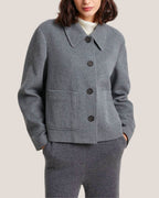 Patch Pocket Wool-Cashmere Short Coat image 1
