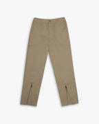 Tapered Pants With Shin Zippers - Dark Khaki, M image
