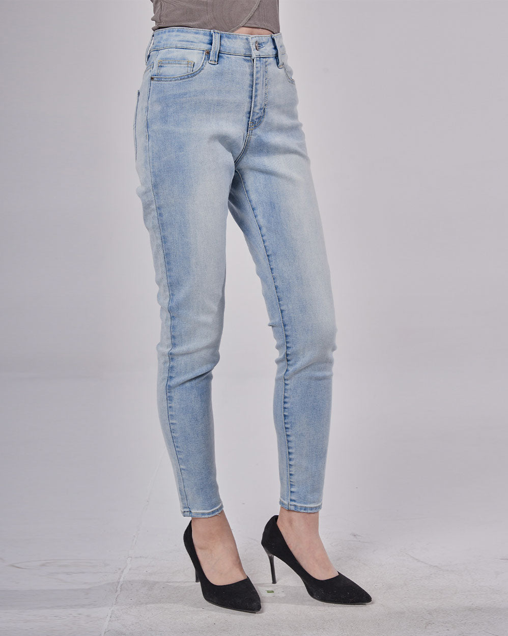 Women's Bleached  Slim-Fit Jeans image 2