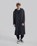 Back Graphic Hooded Long Coat image 2