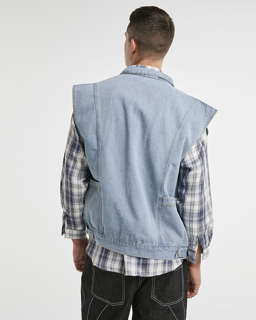 Stylish Cap Sleeve Denim Jacket image 4