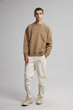 Sweatshirt With Pleats - Coffee, XL image