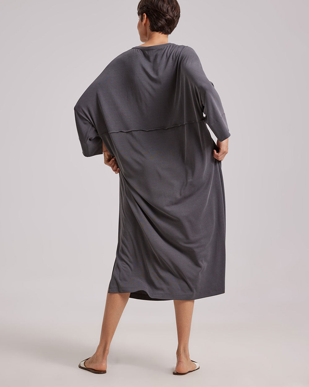 Modal  Split Midi Dress image 3