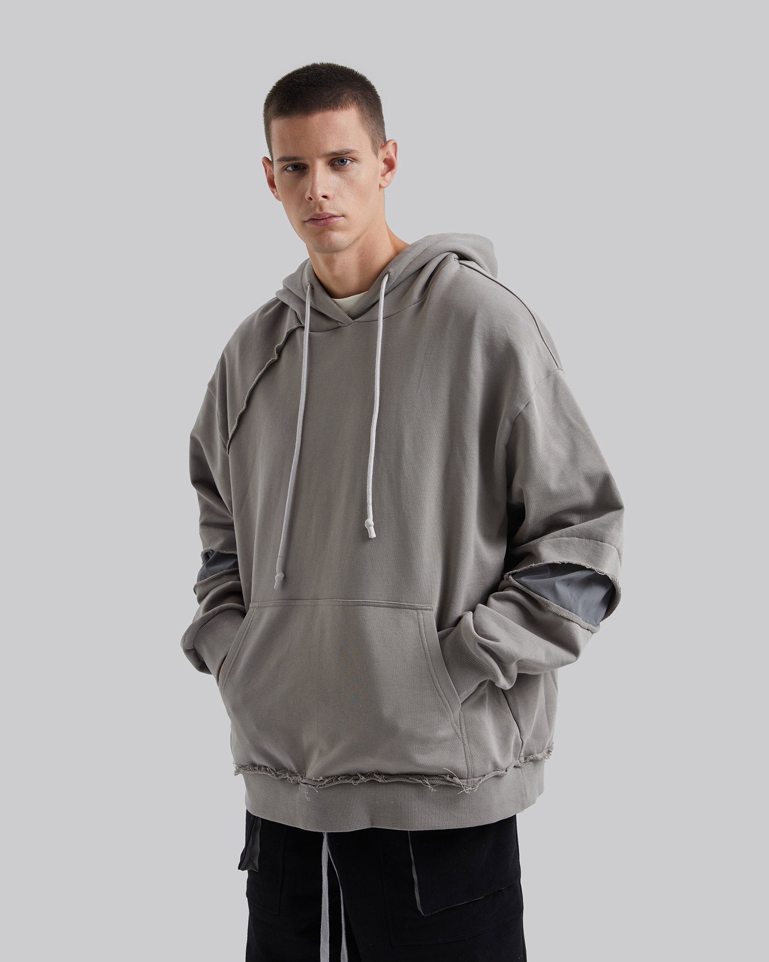 Reflective Back Cutout Hoodie image 1
