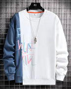 Misplaced Hem Crewneck Sweatshirt - White, L image