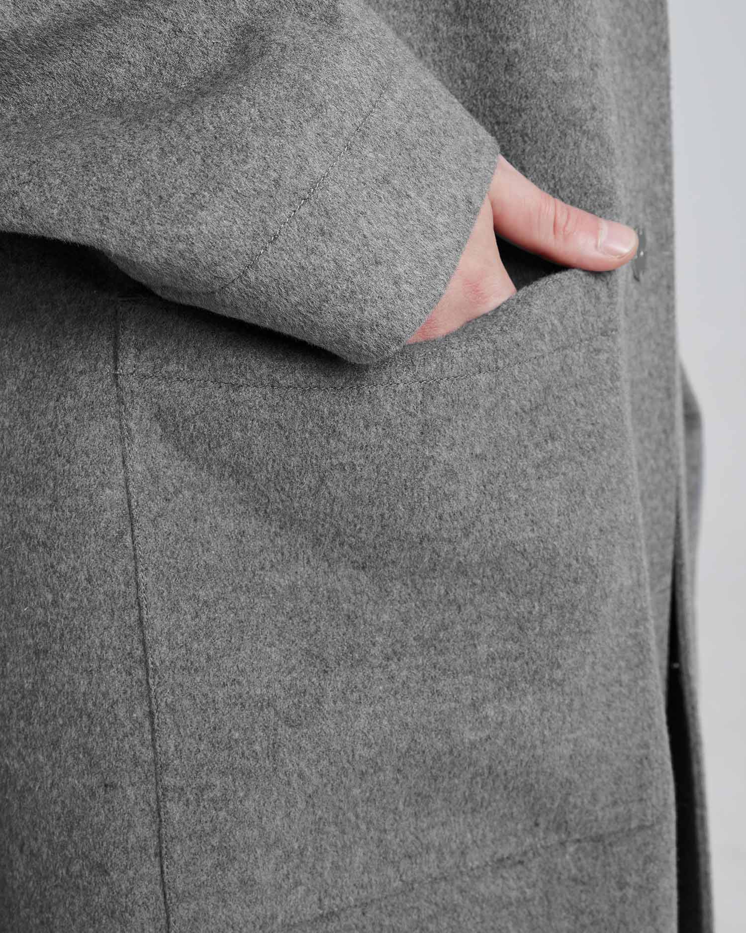 1 × Double Zipper Wool Coat image 4