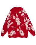 Heart Detail Crew Jumper - Red, M image