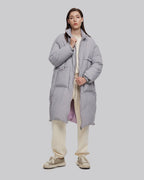 Patch Pocket Puffer Coat - Light Gray, XS image