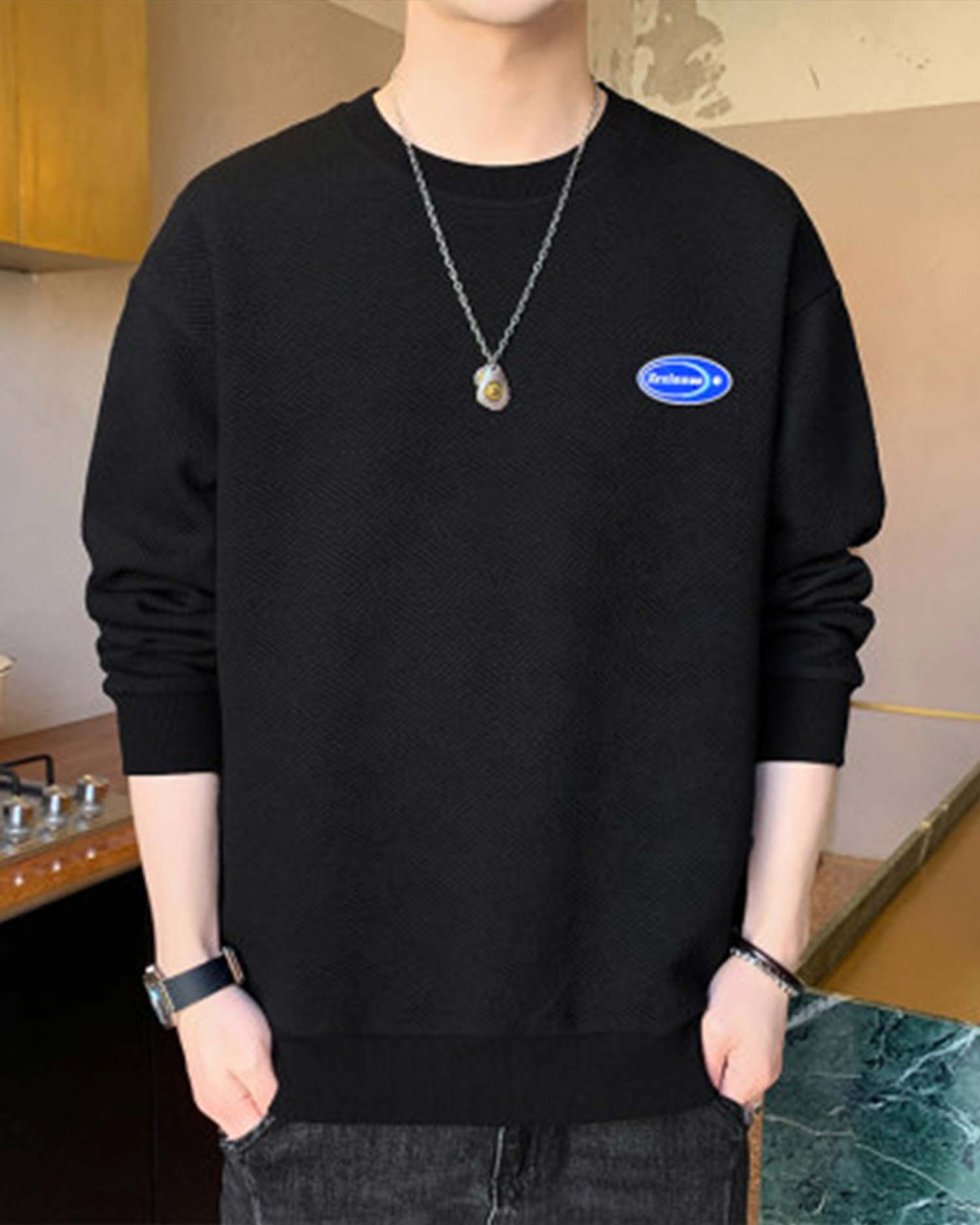 Basic Crewneck Sweatshirt - Juniper, XXL image