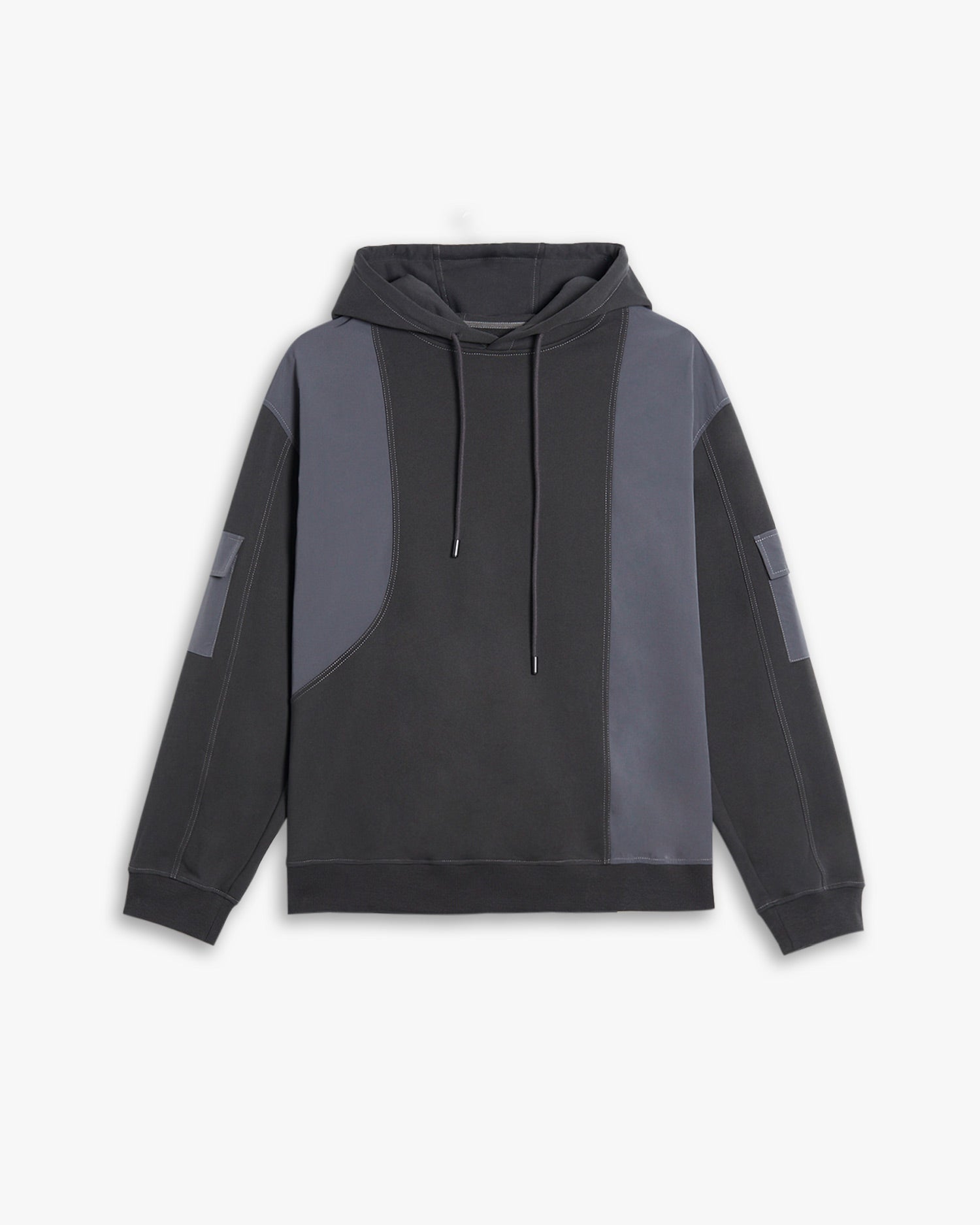 Arm-Pockets Paneled Hoodie image 0