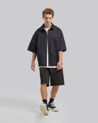 Back Print Short-Sleeve Shirt - Black, M image