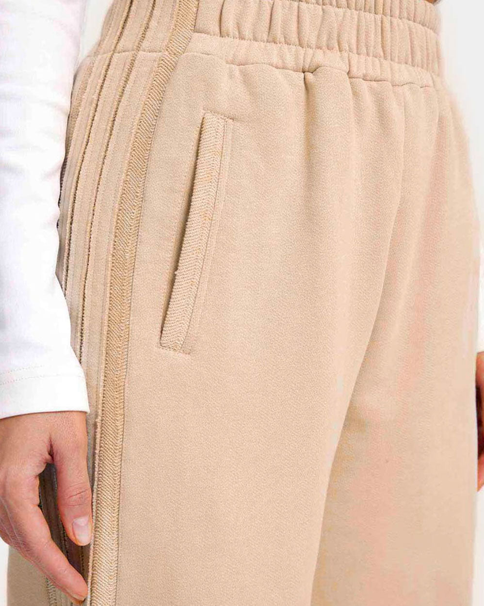 Side Strap Basic Sweatpants image 4