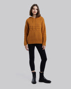 Knit Hooded Sweater - Yellow, M image