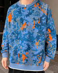 Tie-Dyed Crewneck Sweatshirt - Blue, XXXL image