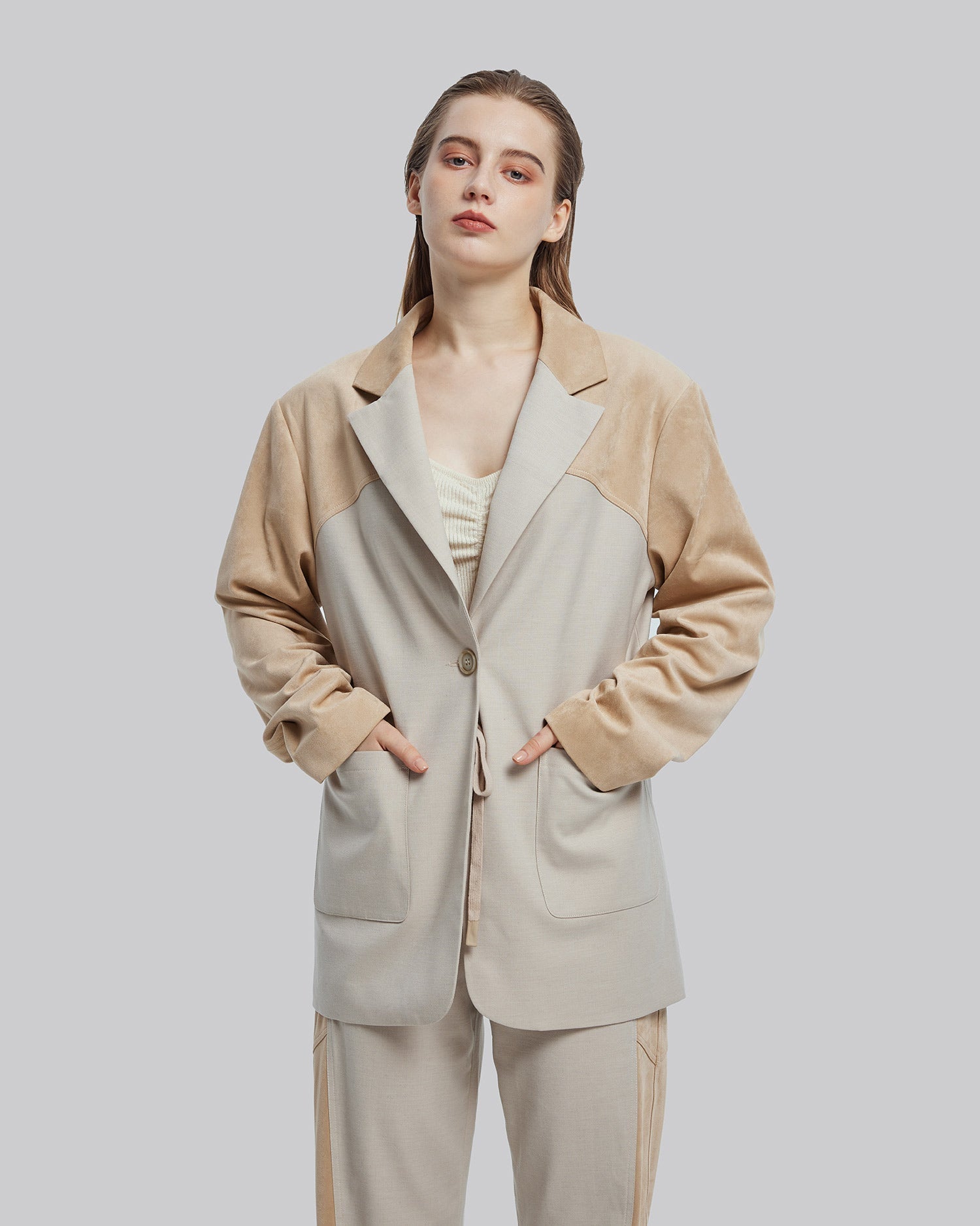 Earthy Color Panel Blazer image 3