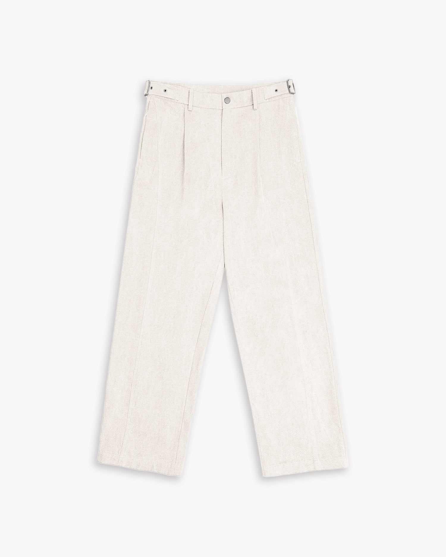 Cotton Tapered Pants - Cream, XL image