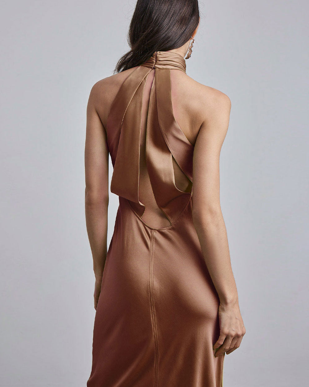 Sleeveless Cocktail Silk Maxi Dress image 3