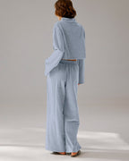 Cropped Cotton Lounge Set image 3