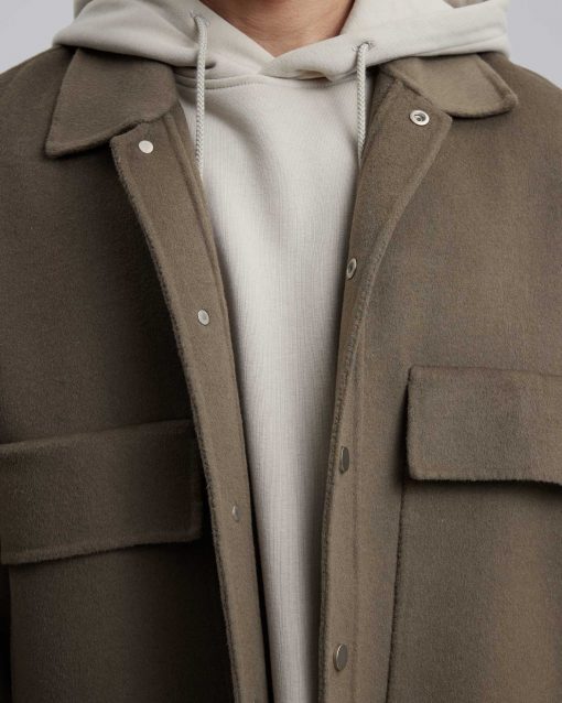 Woolen Jacket With Front Pockets image 3