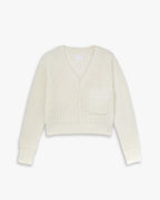 V-Neck Cropped Sweater image 0