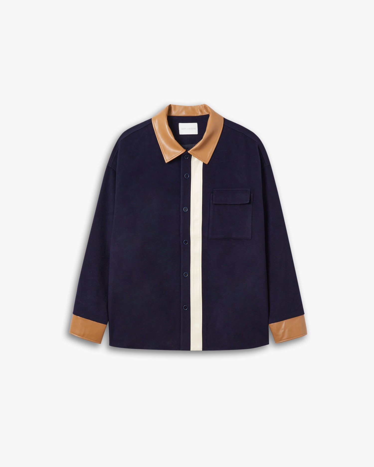 Contrast Panel Wool Overshirt image 0