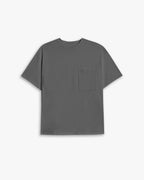 Plain T-Shirt with Graphics - Gray, M image