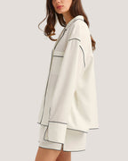 Classic Buttoned Pocket Front PJ Top image 1