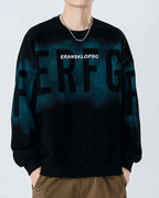 Letter Detail Cotton Sweatshirt - Black, M image