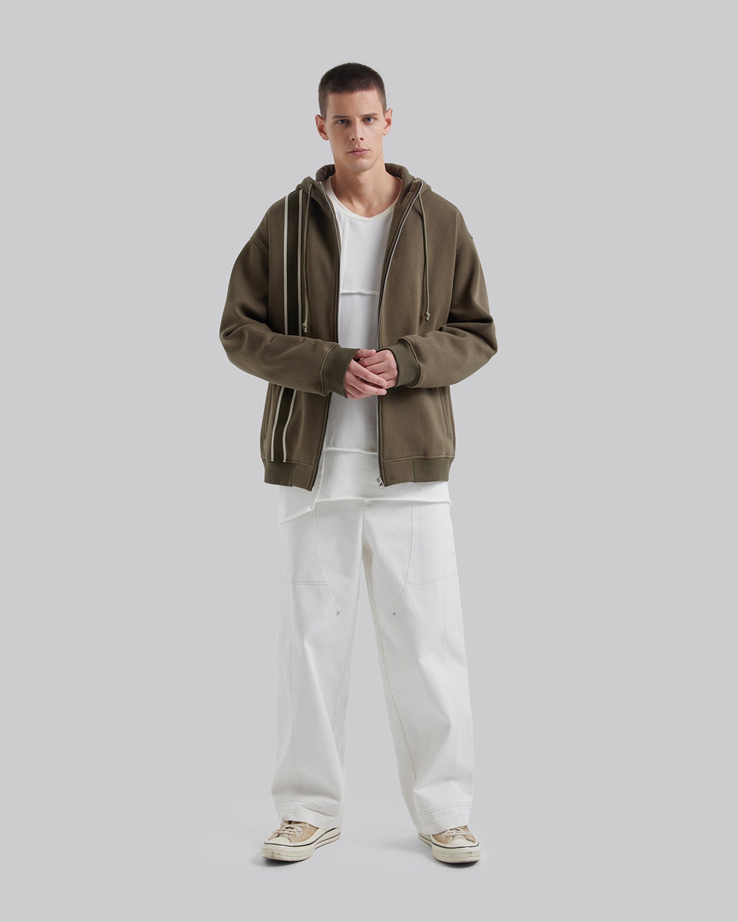Exposed Seam Cargo Pants - White, XL image