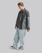 Irregular Paneled Relaxed Overshirt image 3