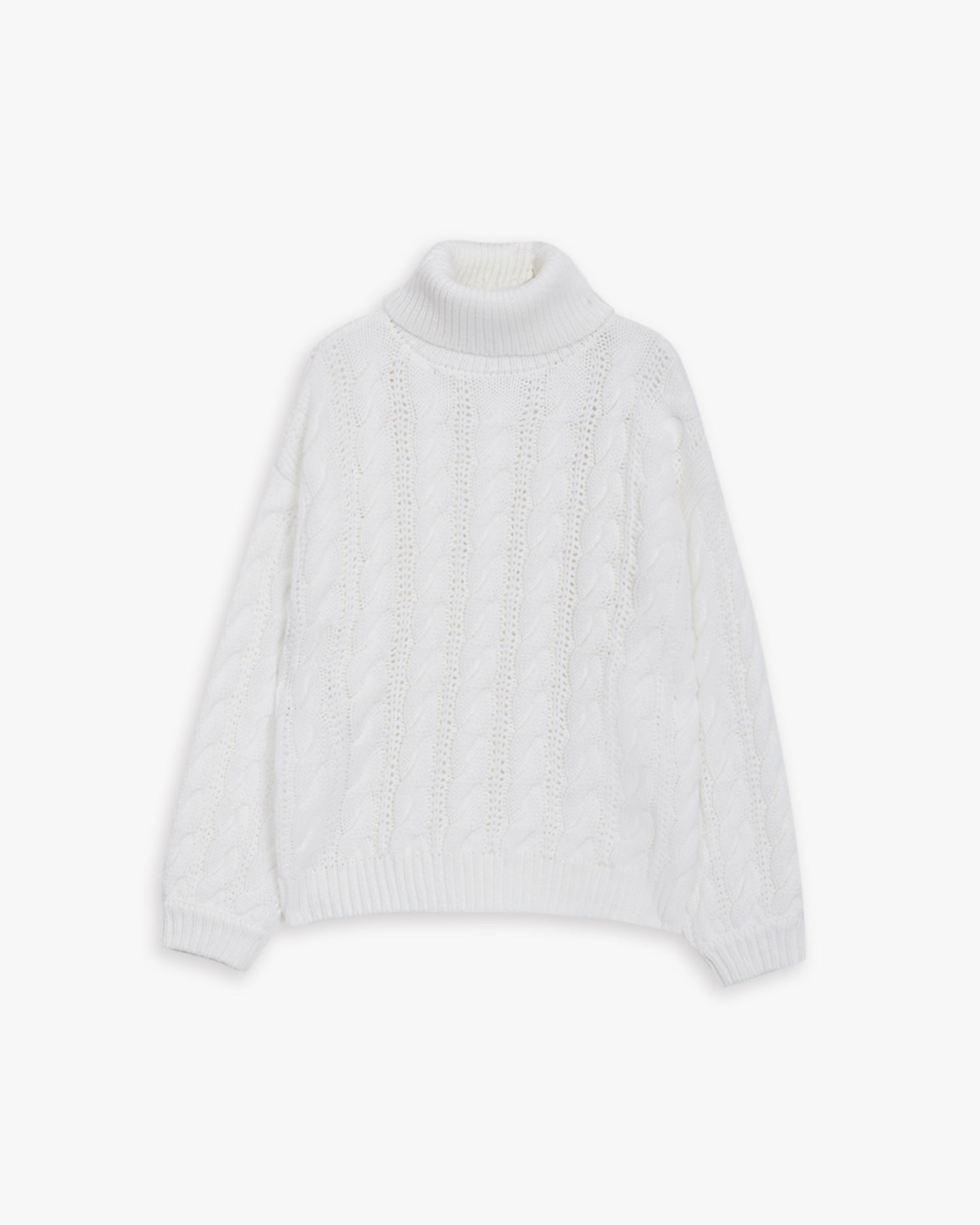 Turtleneck Cable Knit Sweater image 0