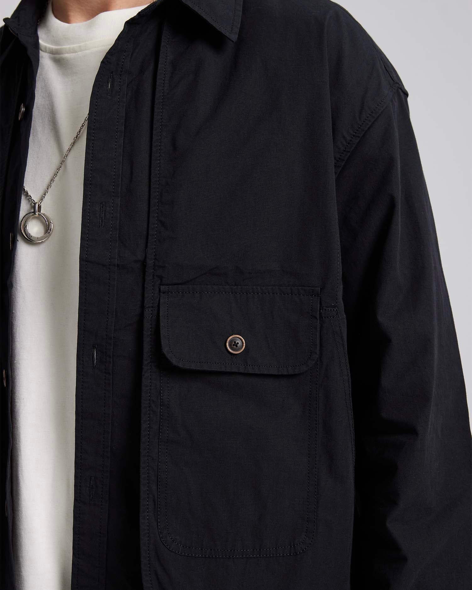 All-Black Cotton Overshirt image 5