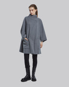 Buttoned Cashmere Coat - Grey, L image