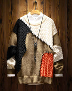 Vintage Patchwork Knit Jumper - Tide, S image