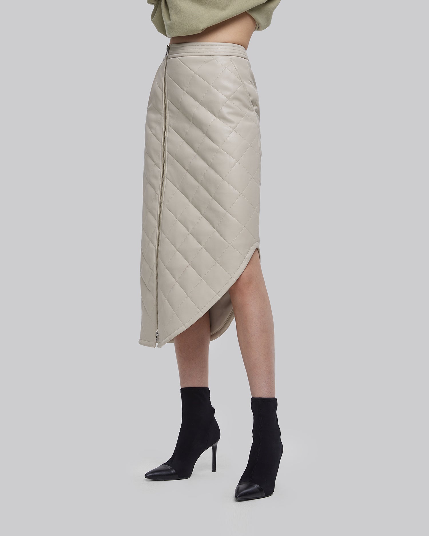 Asymmetric Quilted Skirt image 3