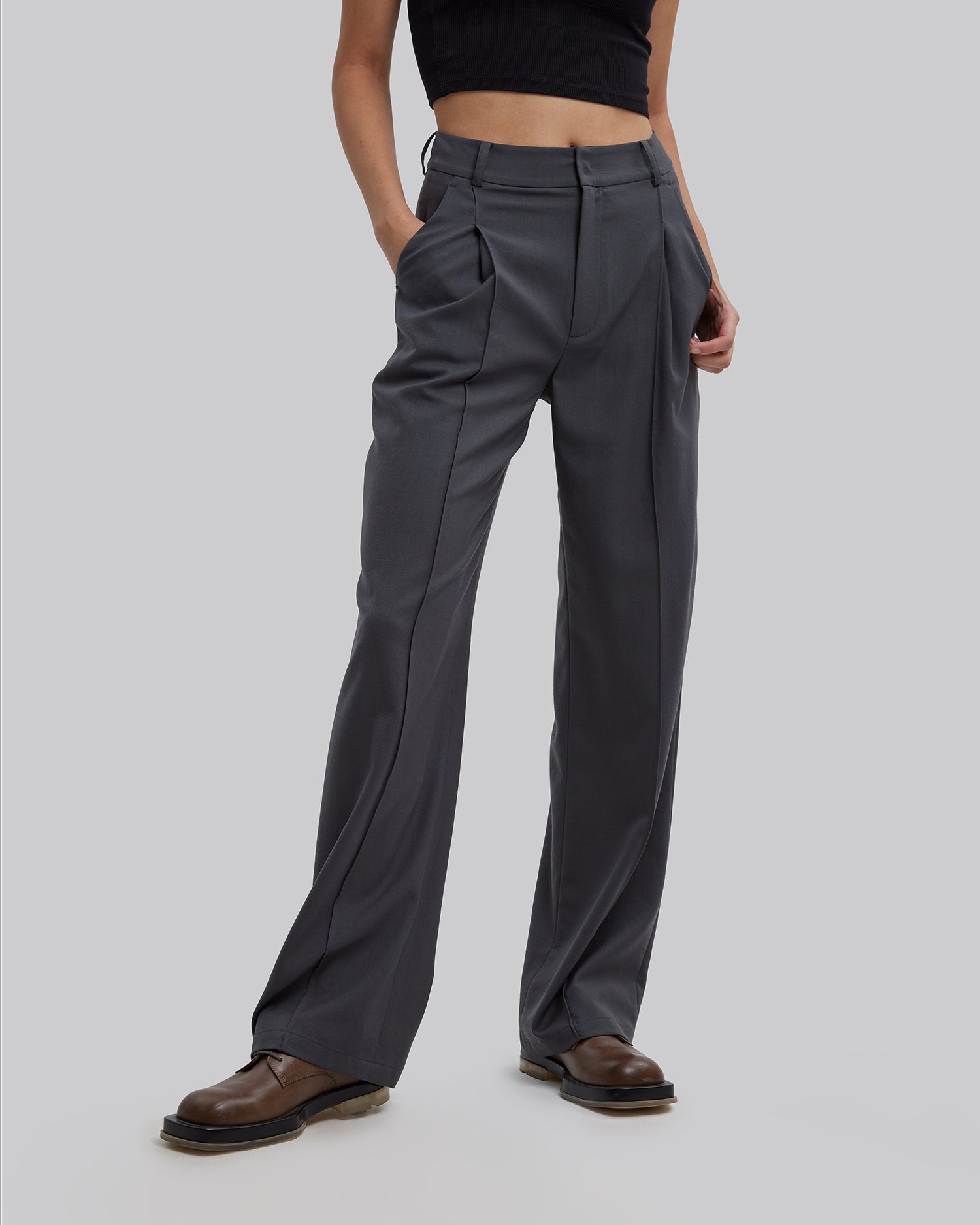 Grey Wool Pants image 1