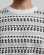 Triangle Pattern Ribbed Sweater image 3