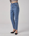 High-Rise Straight Jeans - Blue, XS image