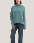 Turtleneck Wool-Yak Blend Sweater - Powder Blue, XXS image