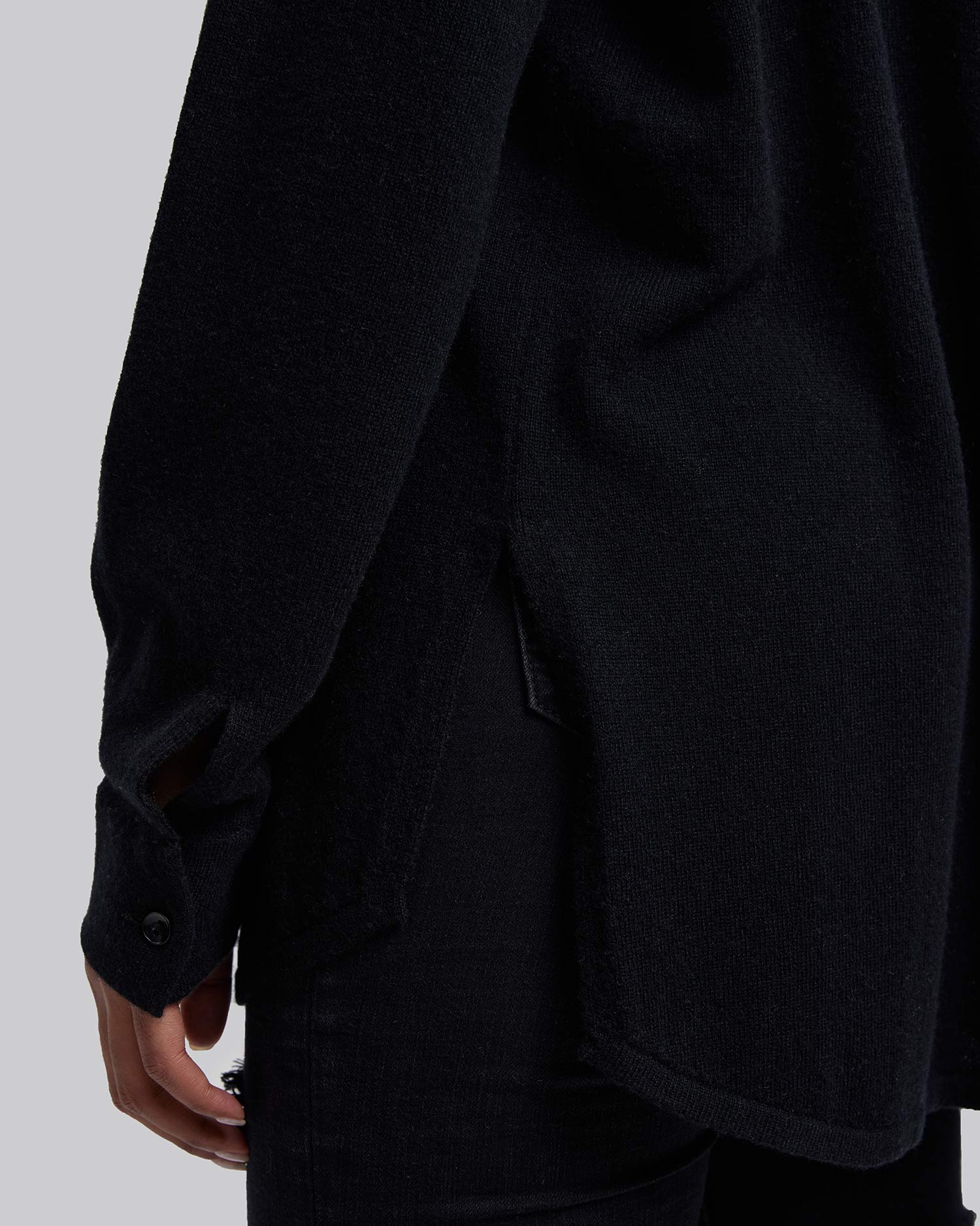 Woolen Shirt in Black image 5