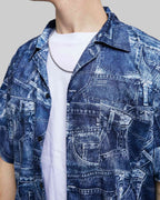 Jeans Pocket Print Short-Sleeve Shirt image 5