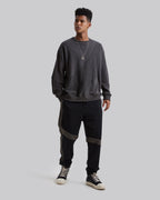 Track Pants with Asymmetrical Pattern - Black, L image