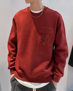 Chest Pocket Patchwork Sweatshirt image 0