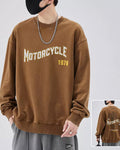 Vintage Crewneck Cotton Sweatshirt - Brown, 4XL image