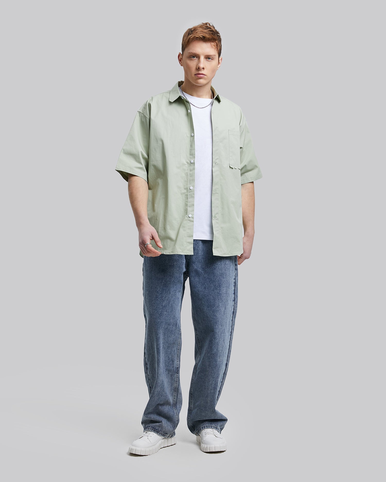 Oversized Short Sleeve Shirt - Greenland, S image
