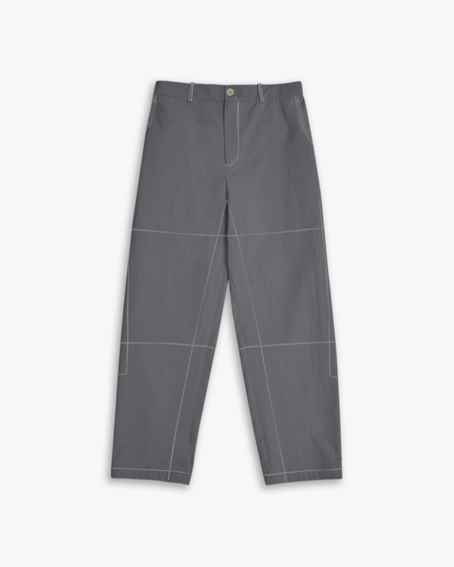 All-Cotton Ankle-Length Pants - Grey, L image